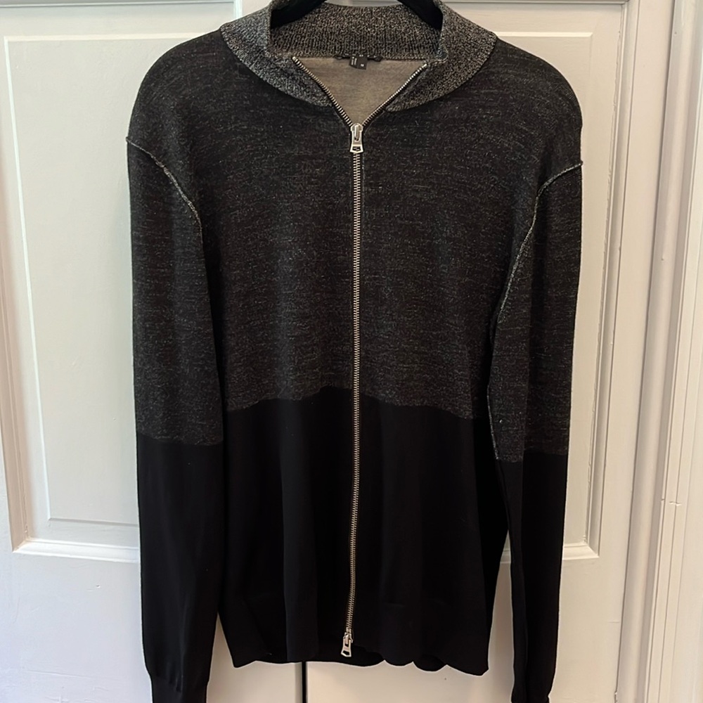 Men’s color block zip up 🖤